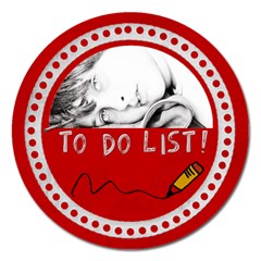 Magnet 5  To do List - Magnet 5  (Round)