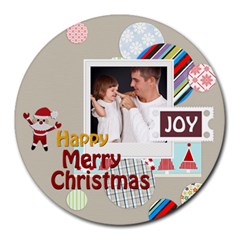 xmas - Collage Round Mousepad