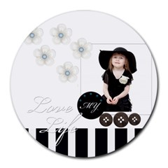 love - Collage Round Mousepad