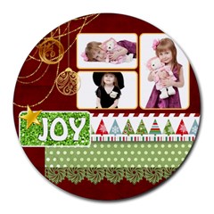 xmas - Collage Round Mousepad