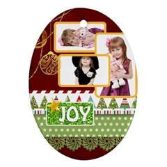 xmas - Oval Ornament (Two Sides)