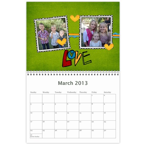 2013 Calender By Sandy Mar 2013