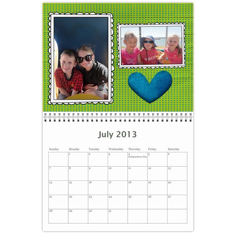 2013 Calender By Sandy Jul 2013