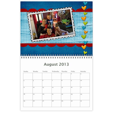 2013 Calender By Sandy Aug 2013