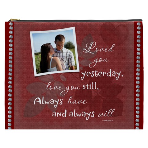 Love You Xxxl Cosmetic Bag By Lil Front