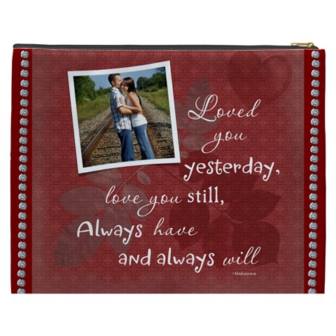 Love You Xxxl Cosmetic Bag By Lil Back