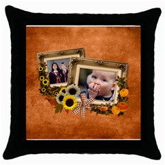 Autumn Delights - Throw Pillow Case  - Throw Pillow Case (Black)