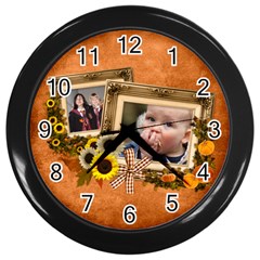 Autumn Delights - Wall Clock(Black)  - Wall Clock (Black)