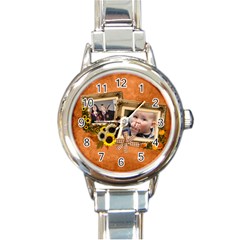 Autumn Delights - Round Italian Charm Watch 