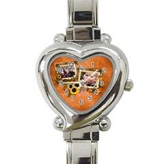 Autumn Delights - Heart Italian Charm Watch 