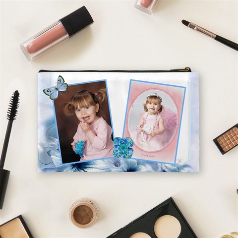 Pearls And Bow Cosmetic Bag By Katie Longbottom Back