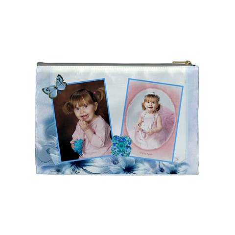 Pearls And Bow Cosmetic Bag By Katie Longbottom Back