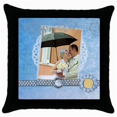 wedding - Throw Pillow Case (Black)