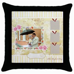 wedding - Throw Pillow Case (Black)