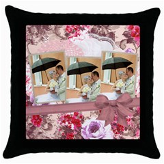 wedding - Throw Pillow Case (Black)