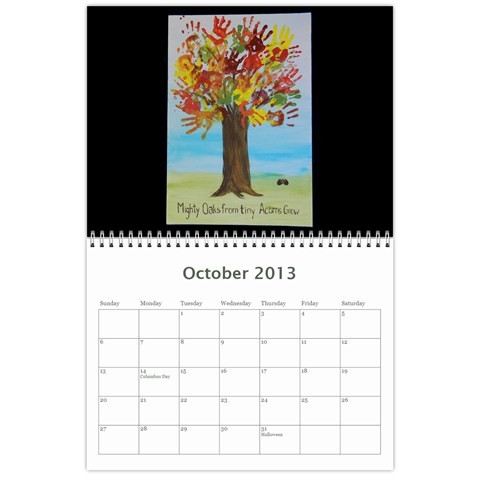 2013 Calendar By Rebecca Allen Oct 2013