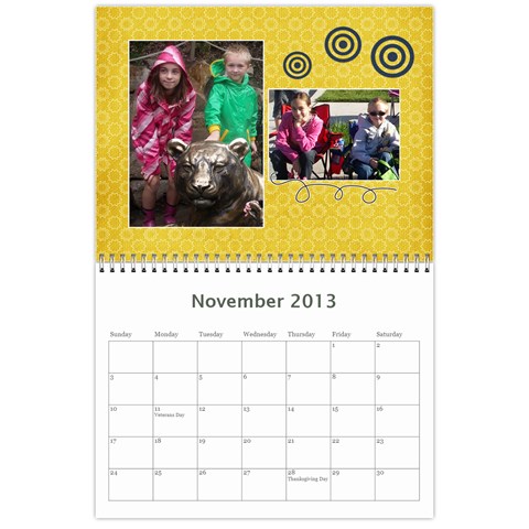 2013 Calendar Darren By Derolene Nov 2013