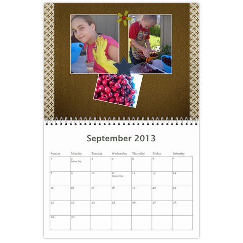 2013 Calendar Darren By Derolene Sep 2013