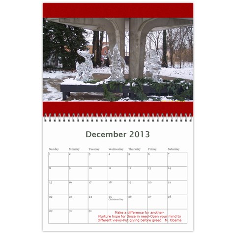 Carter Calendar By Carrie L  Thomas Dec 2013