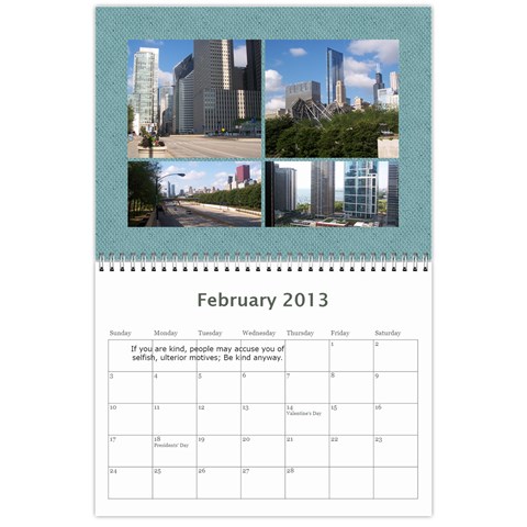 Carter Calendar By Carrie L  Thomas Feb 2013