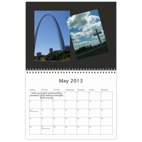 Carter Calendar By Carrie L  Thomas May 2013