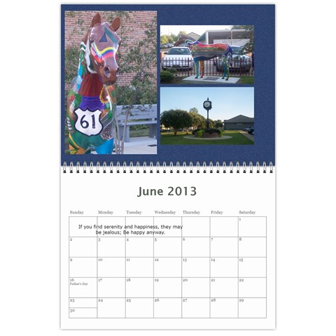 Carter Calendar By Carrie L  Thomas Jun 2013