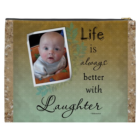 Laughter Xxxl Cosmetic Bag By Lil Back