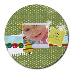 xmas - Collage Round Mousepad