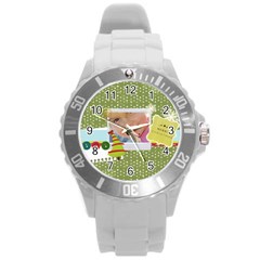 xmas - Round Plastic Sport Watch (L)