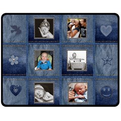 Denim Look Medium Fleece Blanket - Fleece Blanket (Medium)