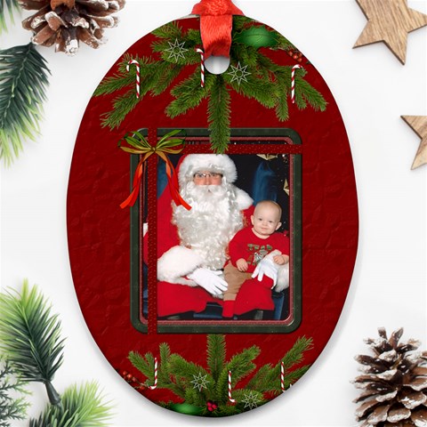 Christmas Oval Ornament (1 Sided) By Lil Front