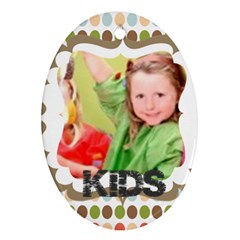 kids - Oval Ornament (Two Sides)