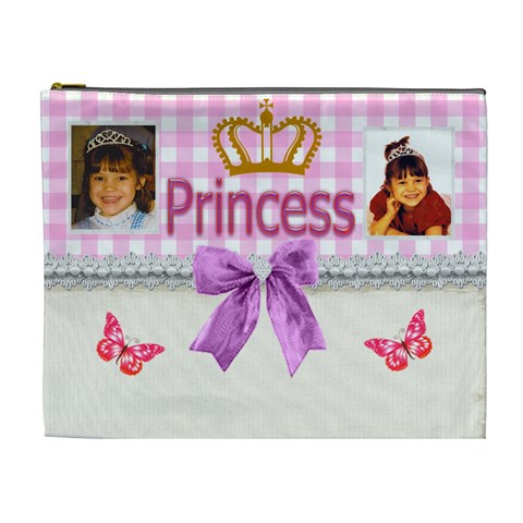Princess Crown Cosmetic Bag (xl) By Kim Blair Front