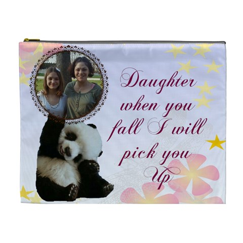 Daughter Cosmetic Bag (xl) By Kim Blair Front