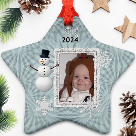 2024 Winter Star Ornament (2 Sides) By Lil Front