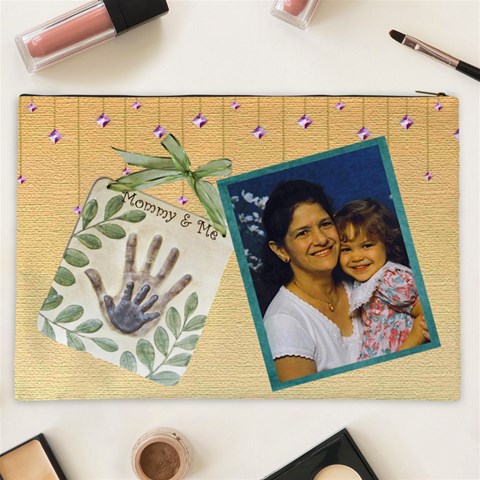 Mommy And Me Cosmetic Bag (xxl) 2 Sides By Kim Blair Back
