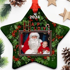 Happy Holidays Star Ornament (1 Sided) - Ornament (Star)