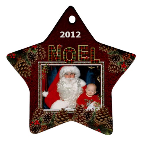 Noel Star Ornament (1 Sided) By Lil Front