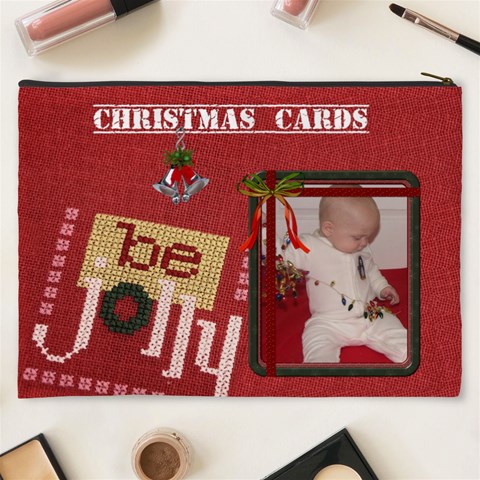Christmas Card Bag (xxxl Cosmetic Bag) By Lil Back