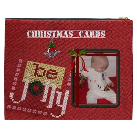 Christmas Card Bag (xxxl Cosmetic Bag) By Lil Back