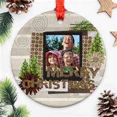 xmas - Round Ornament (Two Sides)