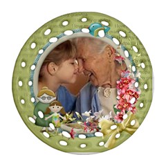 Love you grandma Round Ornament 2 sides - Round Filigree Ornament (Two Sides)