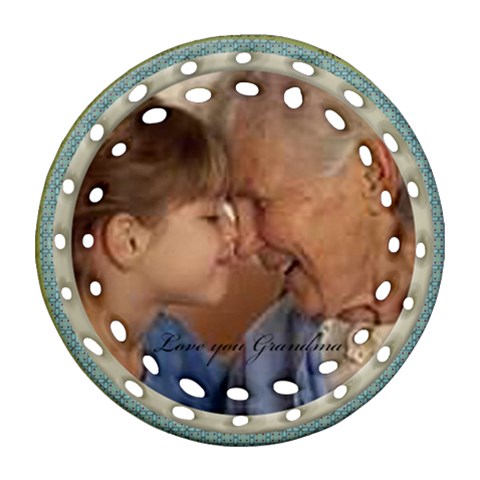 Love You Grandma Round Ornament 2 Sides By Spg Back