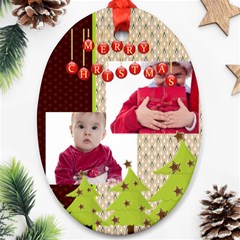 xmas - Oval Ornament (Two Sides)