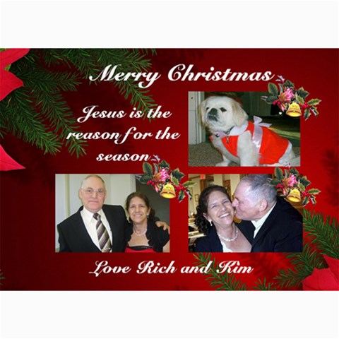 Pine Branch Christmas Card 5 X 7 By Kim Blair 7 x5  Photo Card - 1
