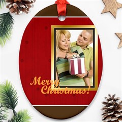 merry christmas, happy new year - Ornament (Oval)