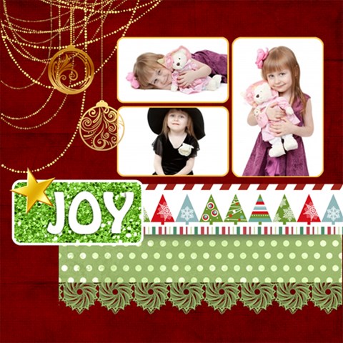 Christmas By Jo Jo 12 x12  Scrapbook Page - 3