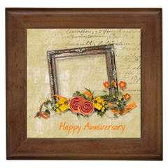 Happy Anniversary framed tile