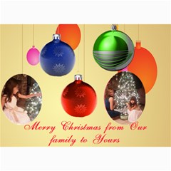 Christmas Ornament Photo card 5 x 7 - 5  x 7  Photo Cards