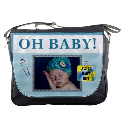 Oh Baby Boy Messenger Bag By Lil Front